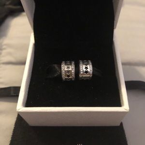 Pandora row of stars clip selling as a pair